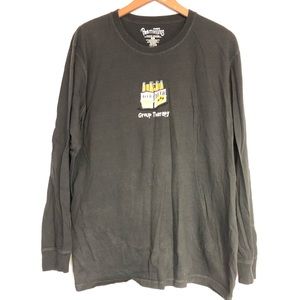 Positivitees sz XL beer group therapy blue tee